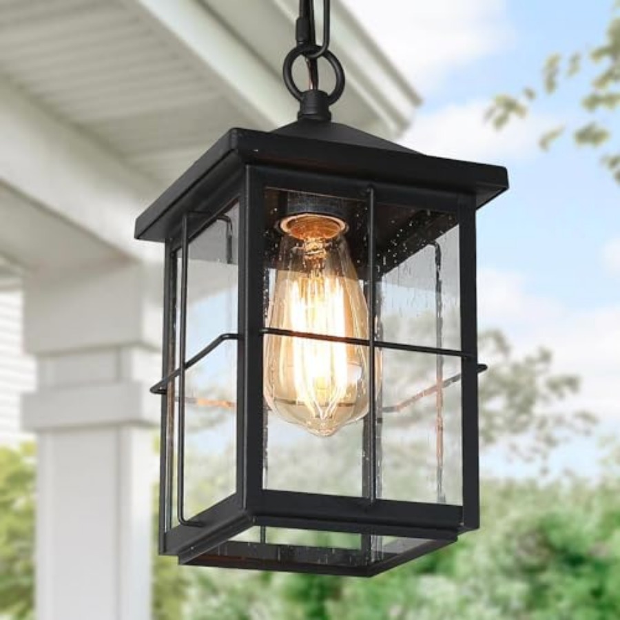 Outdoor Lighting Black - 야외용 펜던트 조명기구, 농가풍 블랙 녹방지