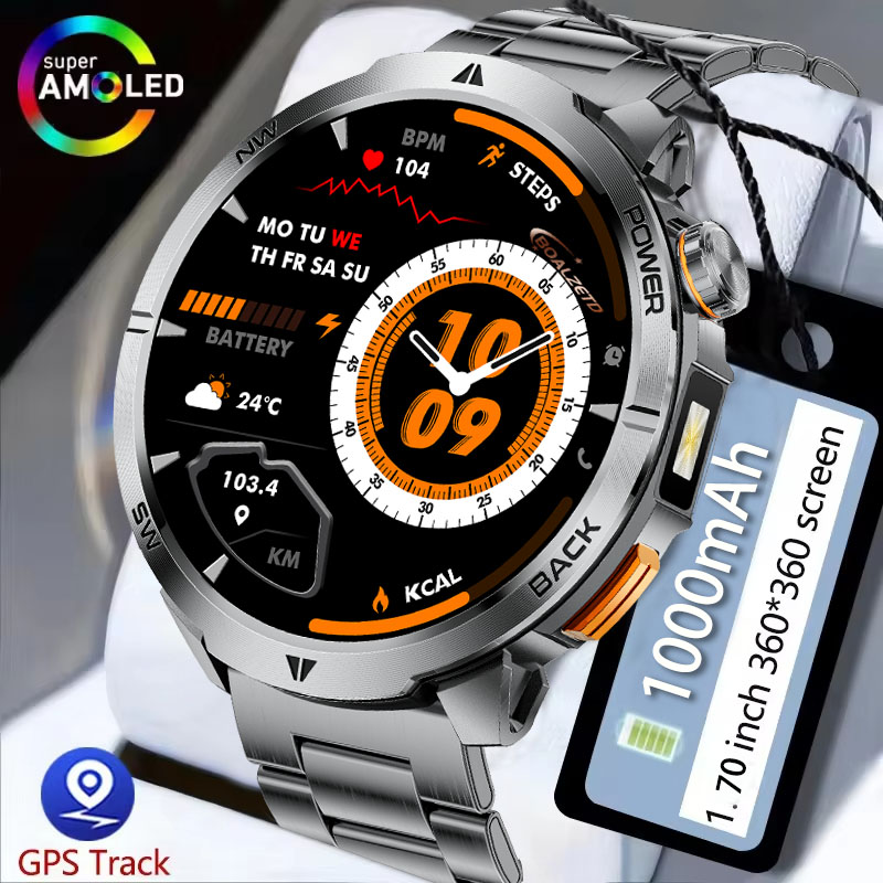 2026년 신형 1000mAh 스마트워치 1.7인치 H - Outdoor Lighting Track 리뷰 및 가격