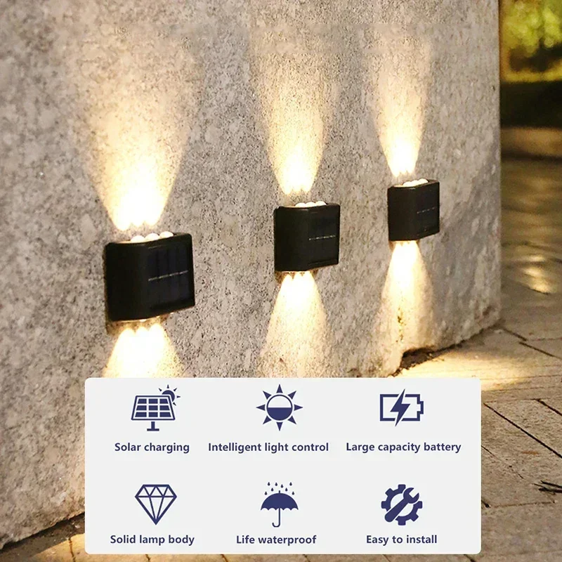 LED 태양광 조명 야외 방수 솔라 벽등 위아래 발광  - Outdoor Lighting And Landscape 리뷰 및 가격