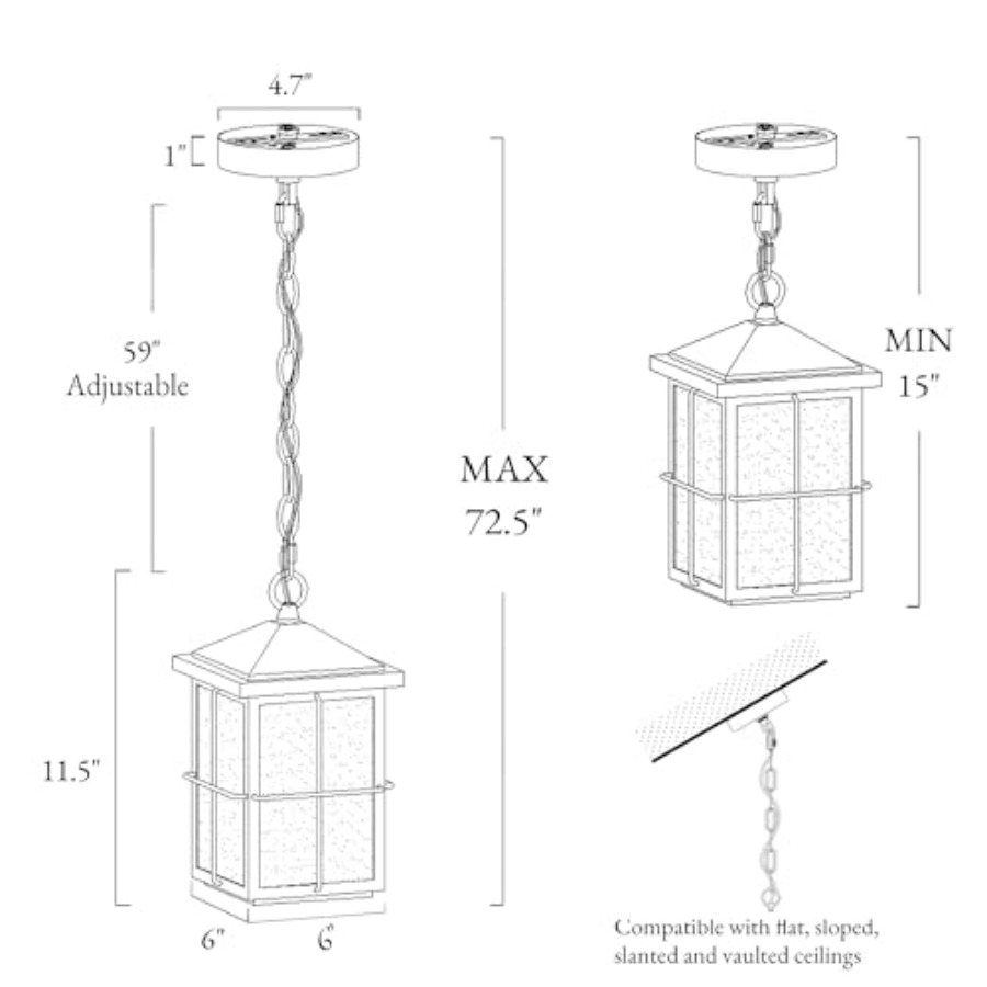 야외용 펜던트 조명기구, 농가풍 블랙 녹방지 천장형 야 - Outdoor Lighting Black 리뷰 및 가격